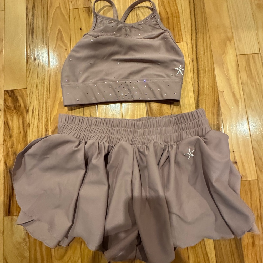 Women's Mauve Two-Piece Dance Set
